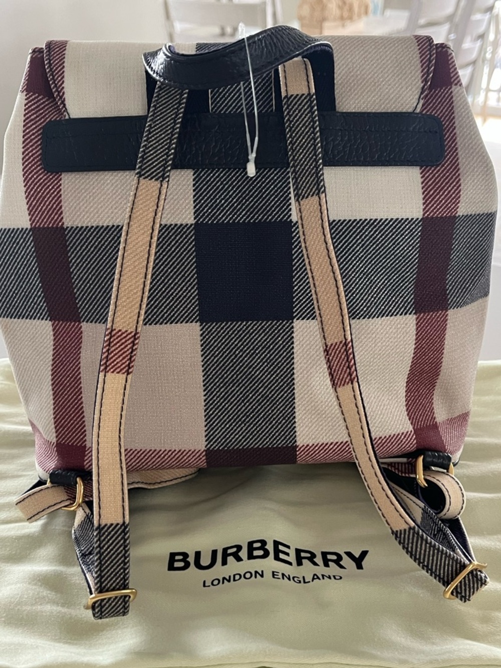 Burberry of Japan Exclusive Blue Label Crestbridge Check Canvas Backpack - NWOT - Picture 13 of 16